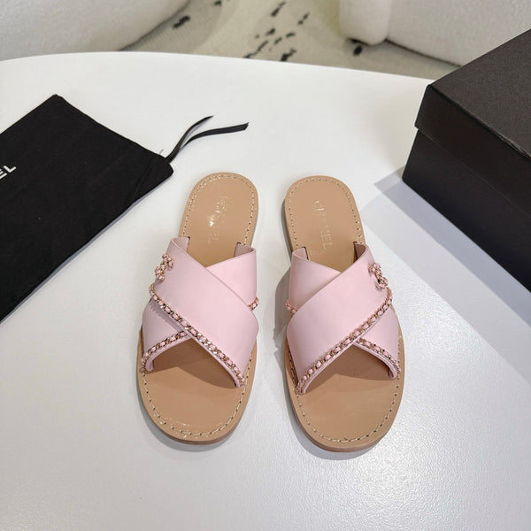 CC Croisière 2025/26 Mules Rose Beige Clair Cuir de veau 570314
