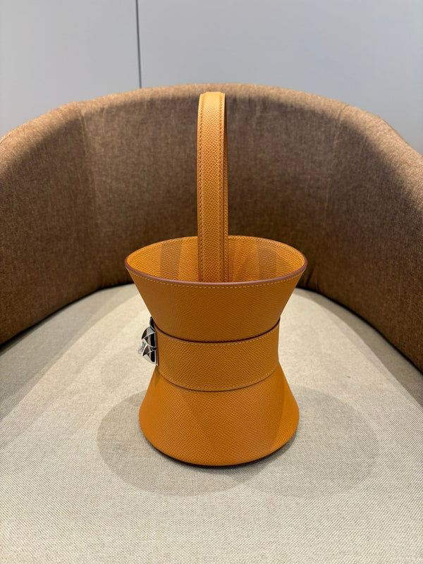 HM Mini Medor Bag Orange Epsom Calfskin 269887