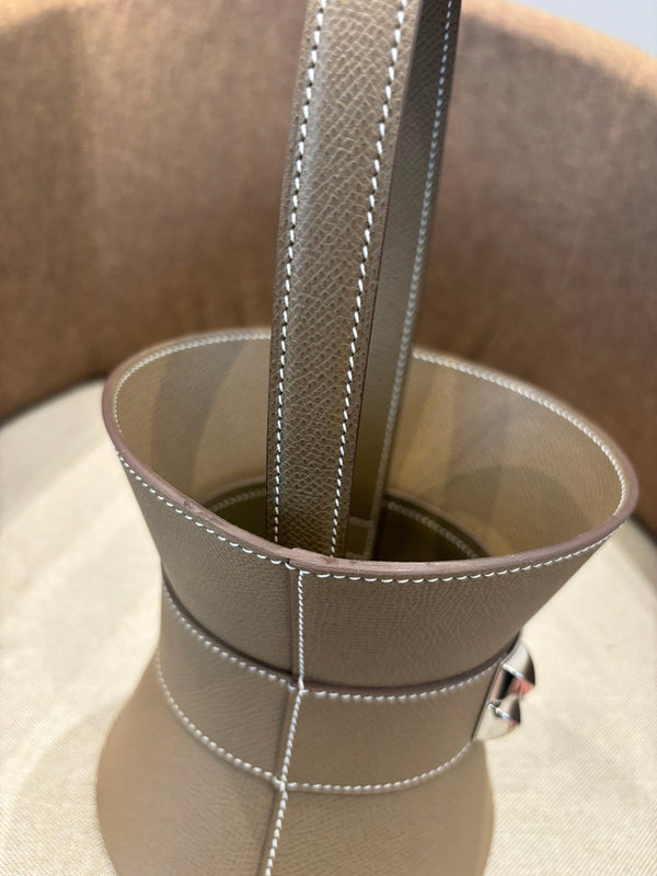 HM Mini Medor Bag Taupe Brown Epsom Calfskin 269889
