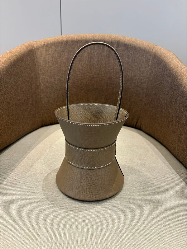 HM Mini Medor Bag Taupe Brown Epsom Calfskin 269889