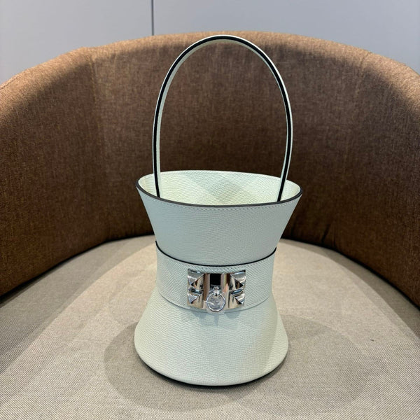 HM Mini Medor Bag White Epsom Calfskin 269893