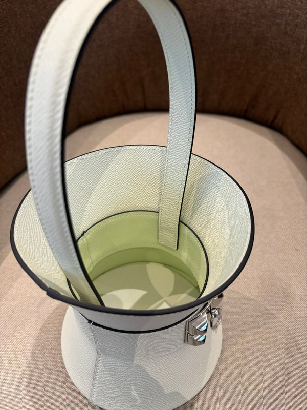 HM Mini Medor Bag White Epsom Calfskin 269893