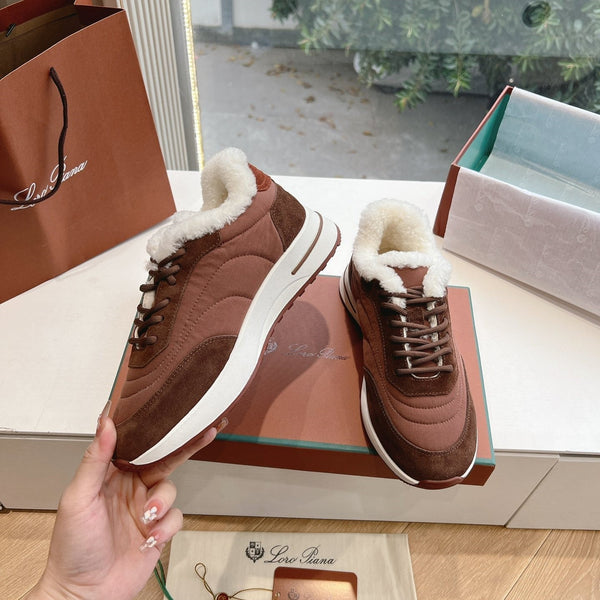 LP Weekend Walk Sneaker Coffee & Chocolate Brown Fur Suede 549511