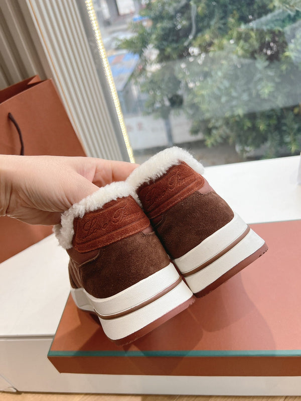 LP Weekend Walk Sneaker Coffee & Chocolate Brown Fur Suede 549511