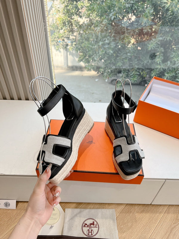 ESPADRILLA ELDA IN TESSUTO BIANCO E PELLE DI VITELLO NERA