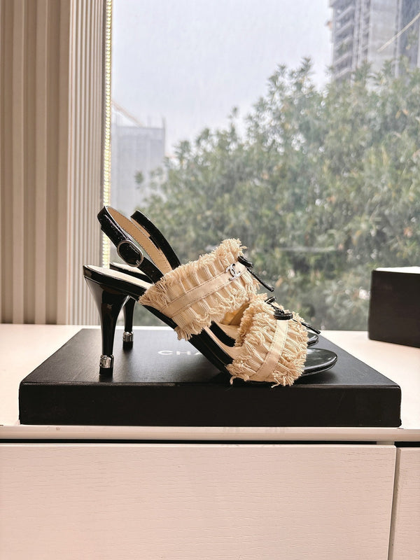 Sandali CC con fiocco Nude 7cm Pelle di agnello 202869