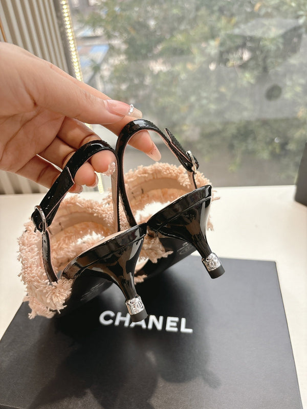Sandali CC con fiocco Nude 4,5cm Pelle di agnello 202872