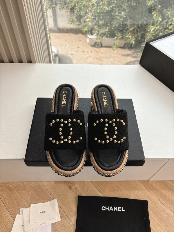 Sandali CC neri 6 cm in pelle di agnello 202896