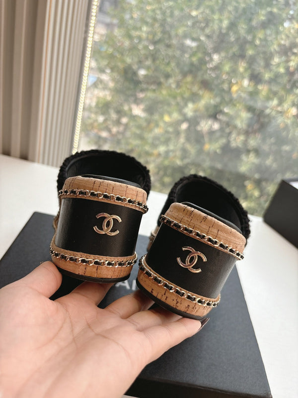 Sandali CC neri 6 cm in pelle di agnello 202896