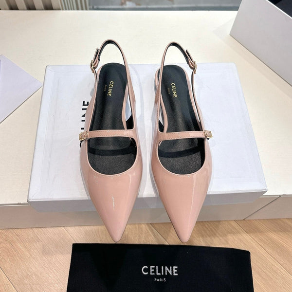 CELINE Slingback Pink Patent Leather 285951