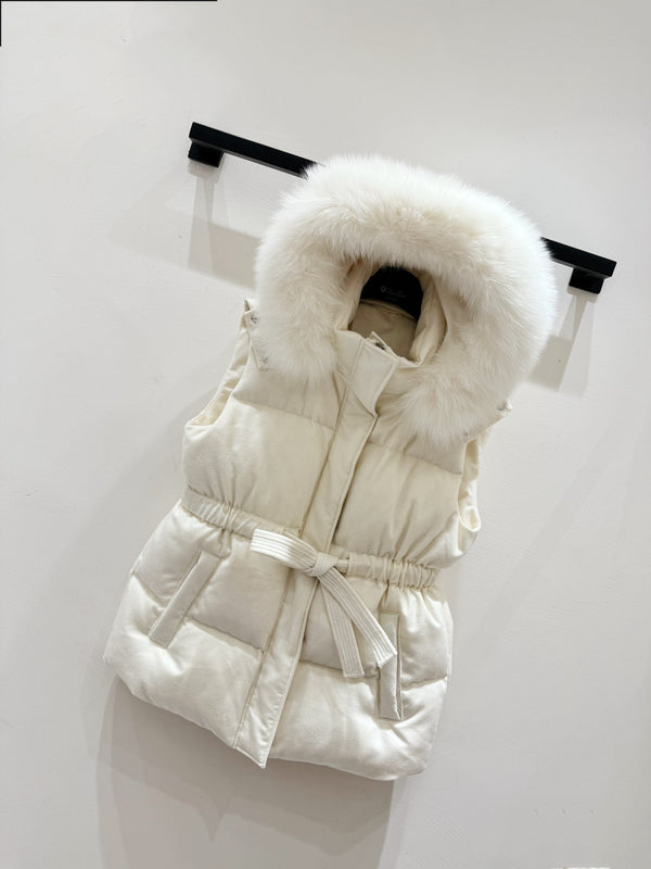 LP 25 Vest White Fur Down Cashmere 310248