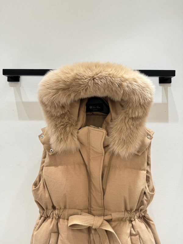 LP 25 Vest Light Brown Fur Down Cashmere 310247