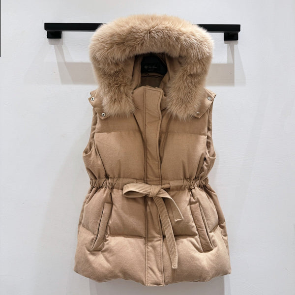 LP 25 Vest Light Brown Fur Down Cashmere 310247