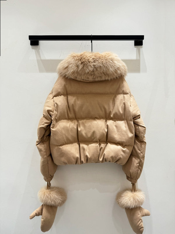 LP 25 Coat Light Brown Fur Down Cashmere 310243