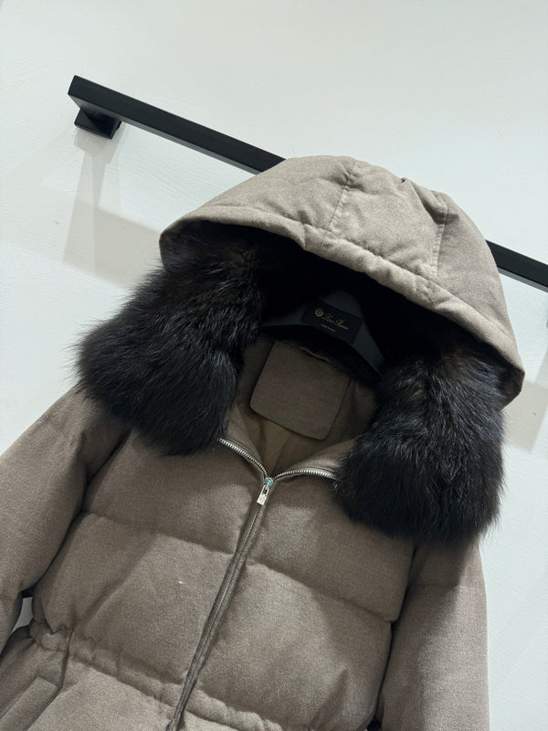 LP 25 Jacket With Gloves Taupe mix Black Wool Cashmere 310256