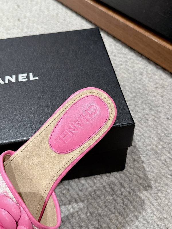 cc sandalo fiore tela bianca vitello rosa