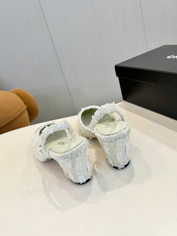 cc 25c slingback 65 white tweed black grosgrain 233613