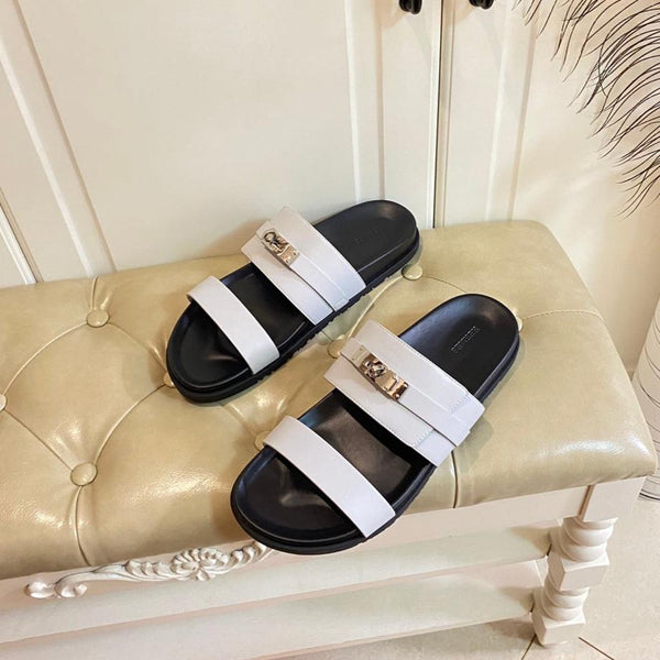 Sandalo HM Jackson in pelle di vitello bianca 958045