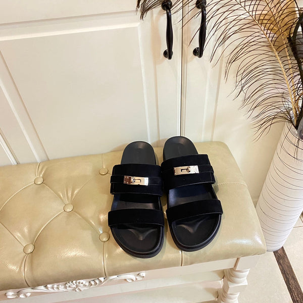 HM Jackson Sandal Black Suede 958058