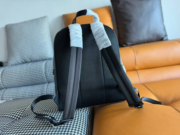 ZAINO FENDI 44 MINI IN TESSUTO JACQUARD MONOGRAM NERO E PELLE DI VITELLO