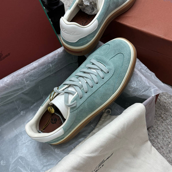 LP sneaker unisex style light aqua sheepskin mix suede 384720