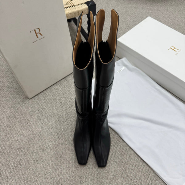The Row Slouch Over-The-Knee Boots 35mm Black Calfskin 429128