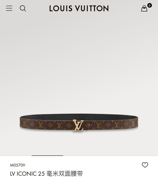 LV ICONIC 25 MM IN BROWN DAMIER CALFSKIN SILVER HARDWARE