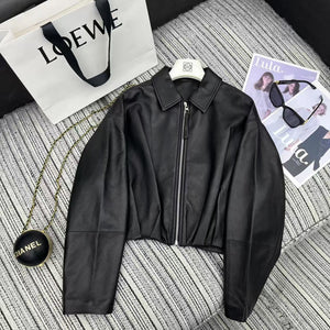 Loewe Draped Jacket Black Nappa Lambskin 348575