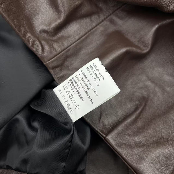 Loewe Draped Jacket Brown Nappa Lambskin 348576