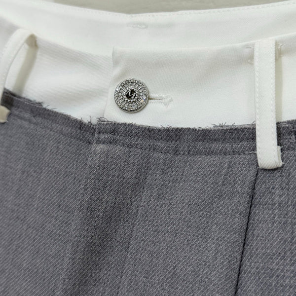 MM6 Curved Blade Cargo Pants Grey Cotton 387964