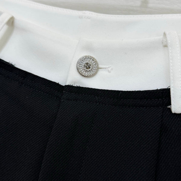 MM6 Curved Blade Cargo Pants Black Cotton 387963