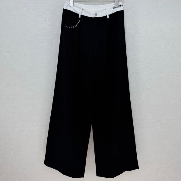 MM6 Curved Blade Cargo Pants Black Cotton 387963