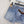 MM6 Printed Irregular Short Skirt Light Wash Baggy Denim 387958