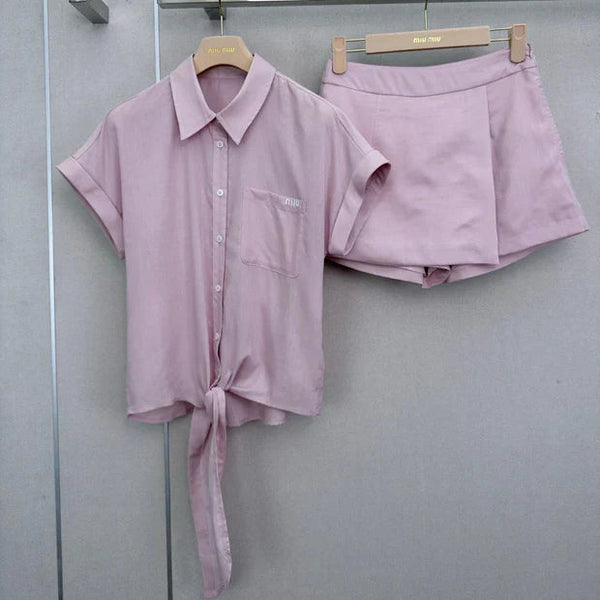 Miu 2026 Short-Sleeved Shirt Tencel 636465