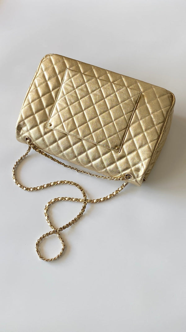 CC Classic Vintage 40 Light Gold Lambskin
