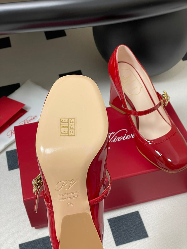 Viv 25 Mary Jane 60 Pelle di vitello verniciata rossa 247885