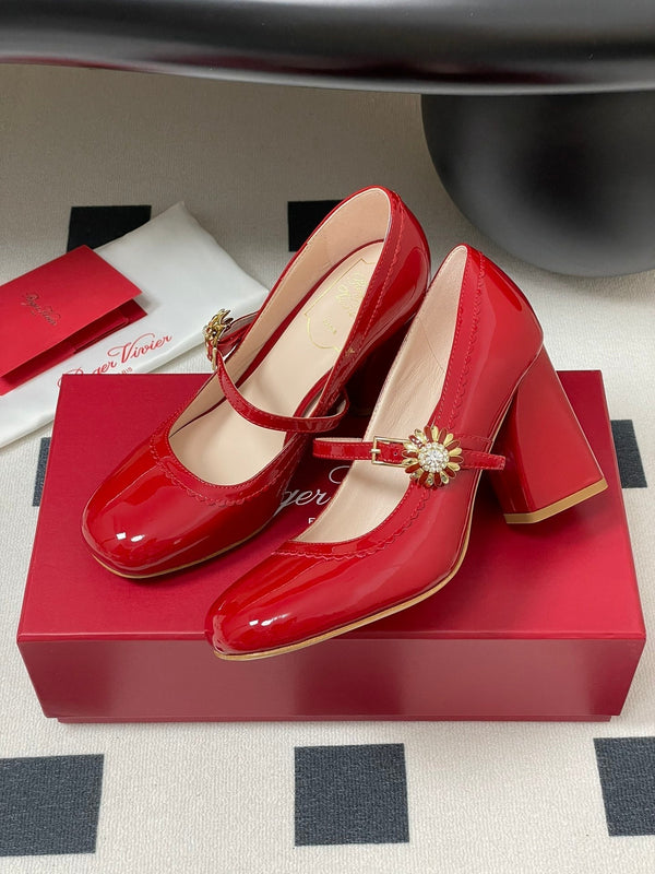 Viv 25 Mary Jane 60 Pelle di vitello verniciata rossa 247885