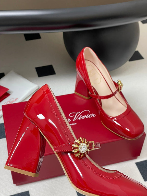 Viv 25 Mary Jane 60 Pelle di vitello verniciata rossa 247885