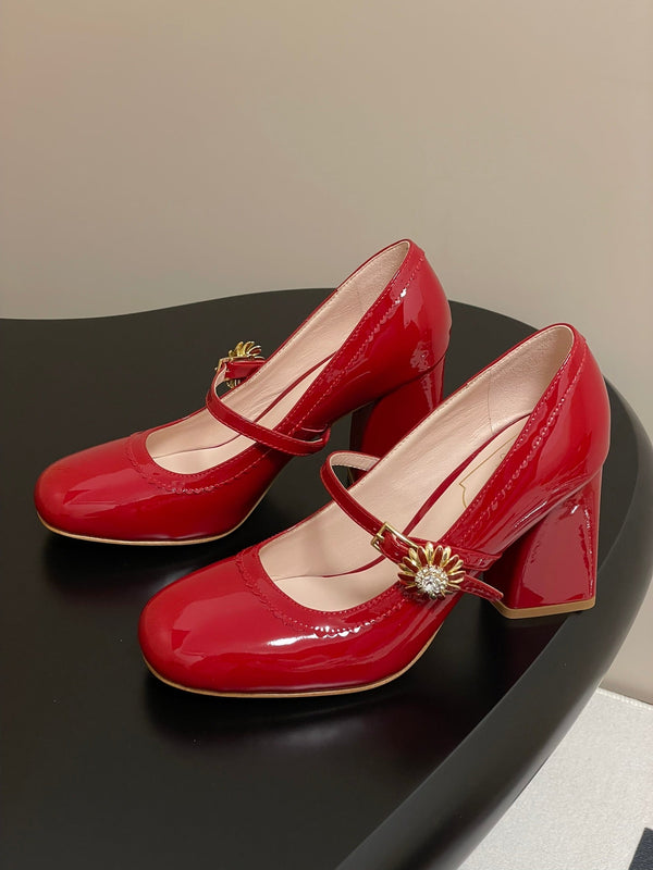 Viv 25 Mary Jane 60 Pelle di vitello verniciata rossa 247885