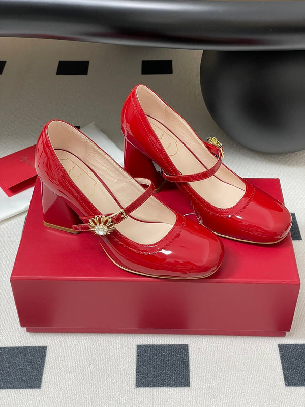 Viv 25 Mary Jane 60 Pelle di vitello verniciata rossa 247885