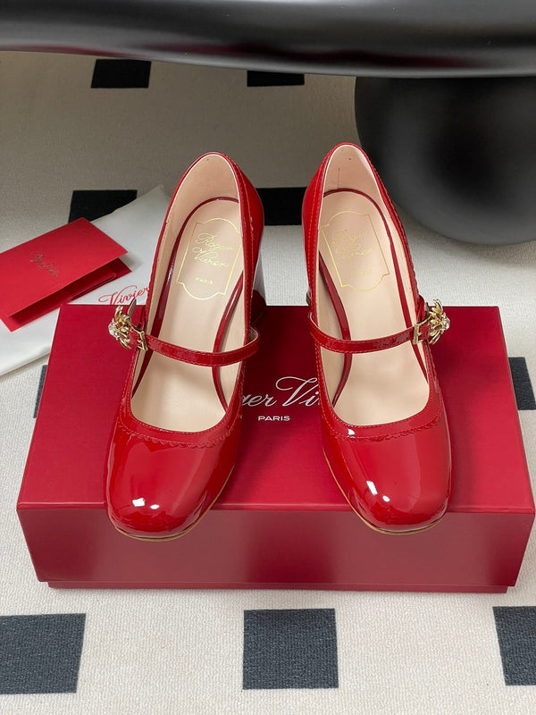 Viv 25 Mary Jane 60 Pelle di vitello verniciata rossa 247885