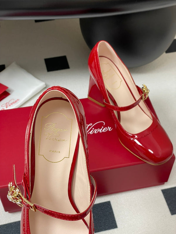 Viv 25 Mary Jane 60 Pelle di vitello verniciata rossa 247885