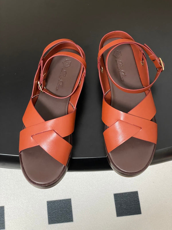 LP Sandal Orange Brown Cowhide 312169