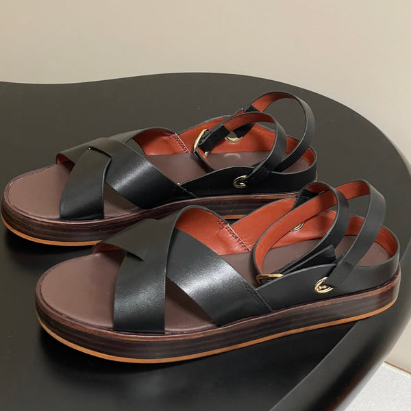 LP Sandal Black Brown Cowhide 312170