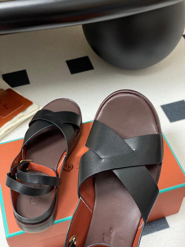 LP Sandal Black Brown Cowhide 312170