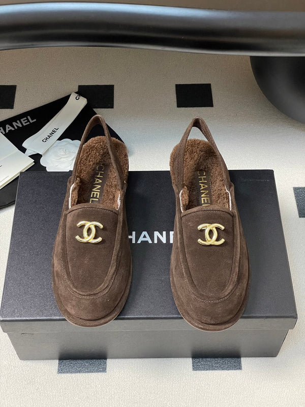 CC 2026 Loafer Suede Lambskin Fur 356382