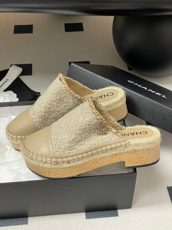 CC 25 Mules con plateau Begei in pelle di pecora 356396