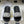 CD 25 Slippers Black White Fabric 394063