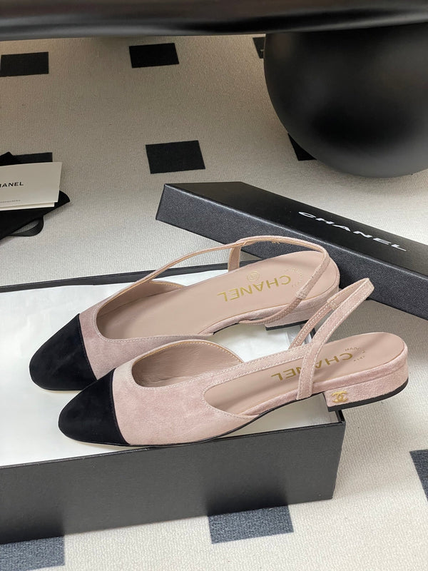 CC 25 SlingBack Flat 20mm Blush Pink Suede 393994