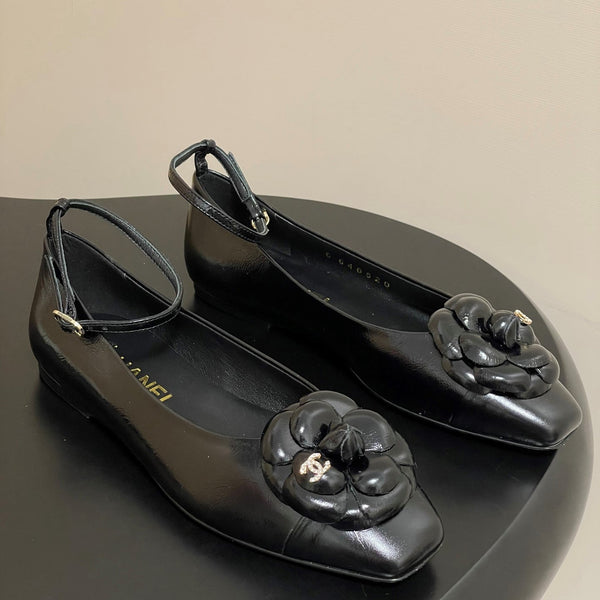 CC 25s Métiers d’art Ballet flats 10mm Black Cowhide 413310